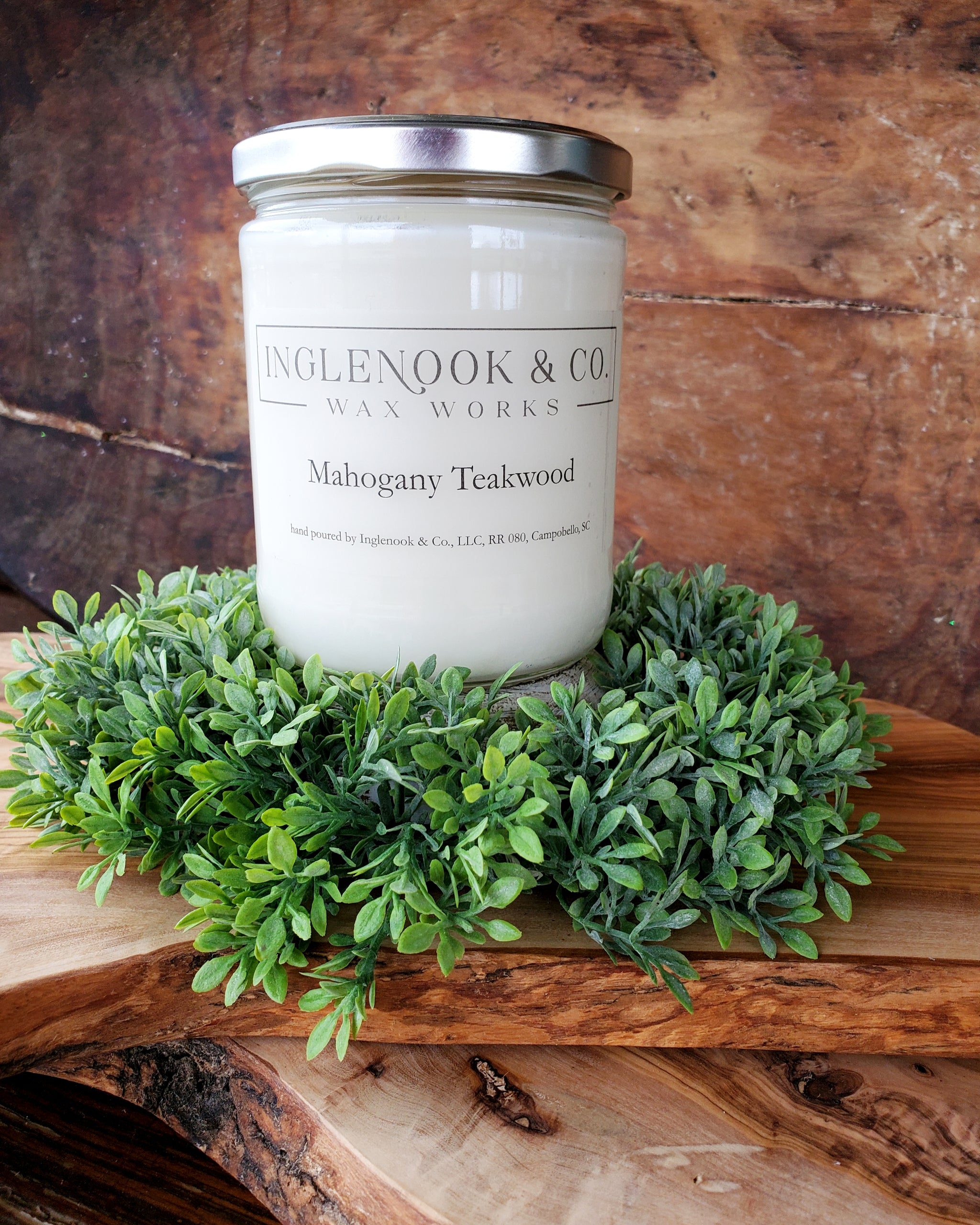 Mahogany + Teakwood Apothecary Jar