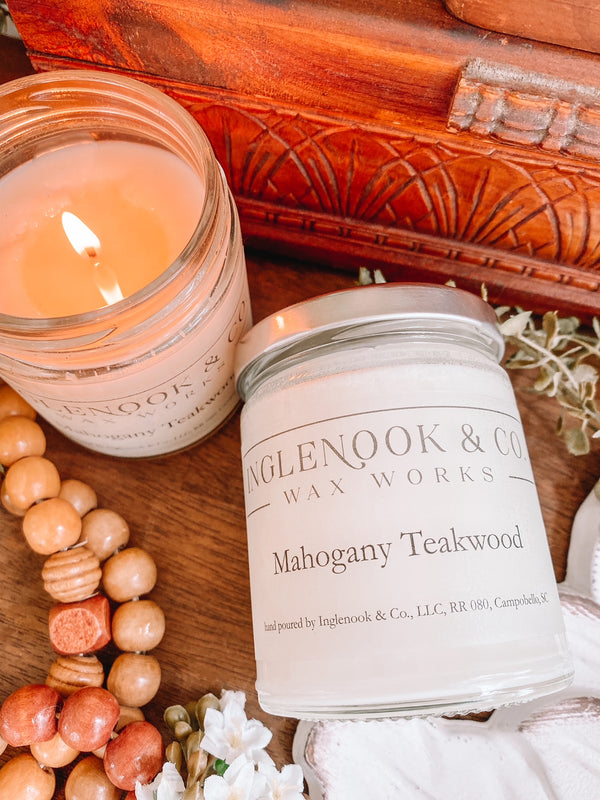 Onex Mahogany Teakwood Hand-Poured High Quality Soy Candle – Wilsha Candles